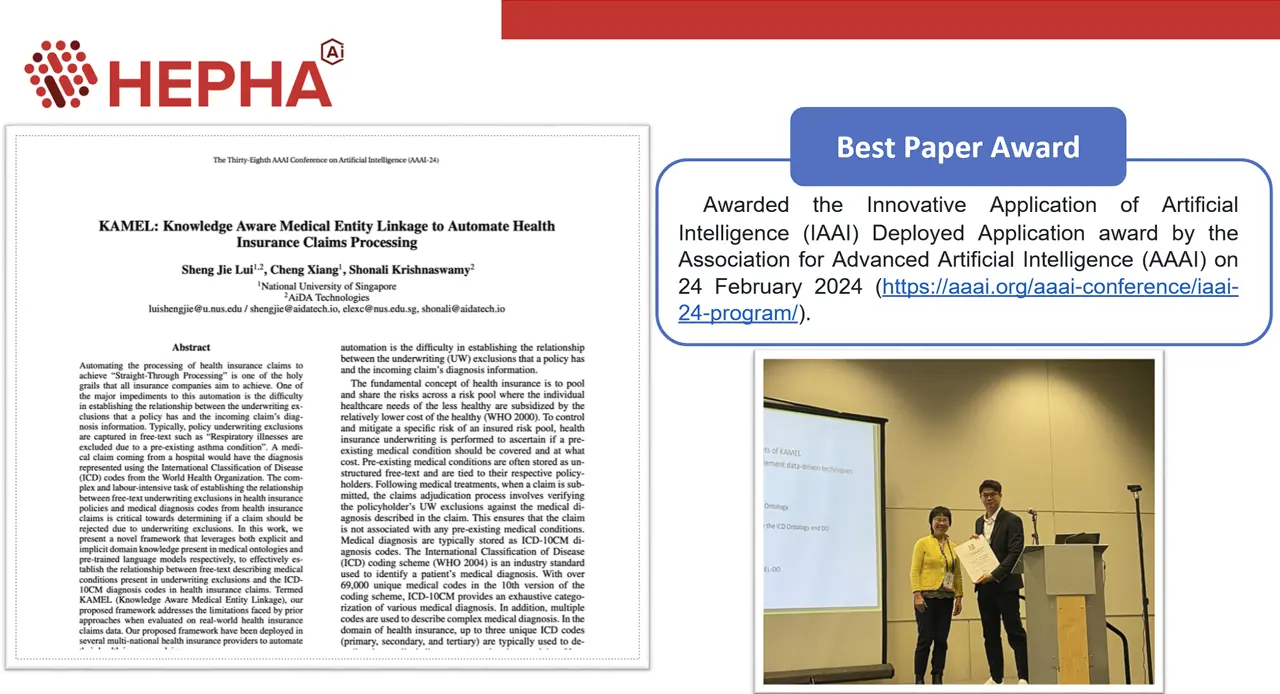The KAMEL paper and the IAAI Deployed Application Award presentation at AAAI-24